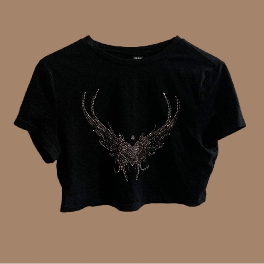 rhinestone design shirt